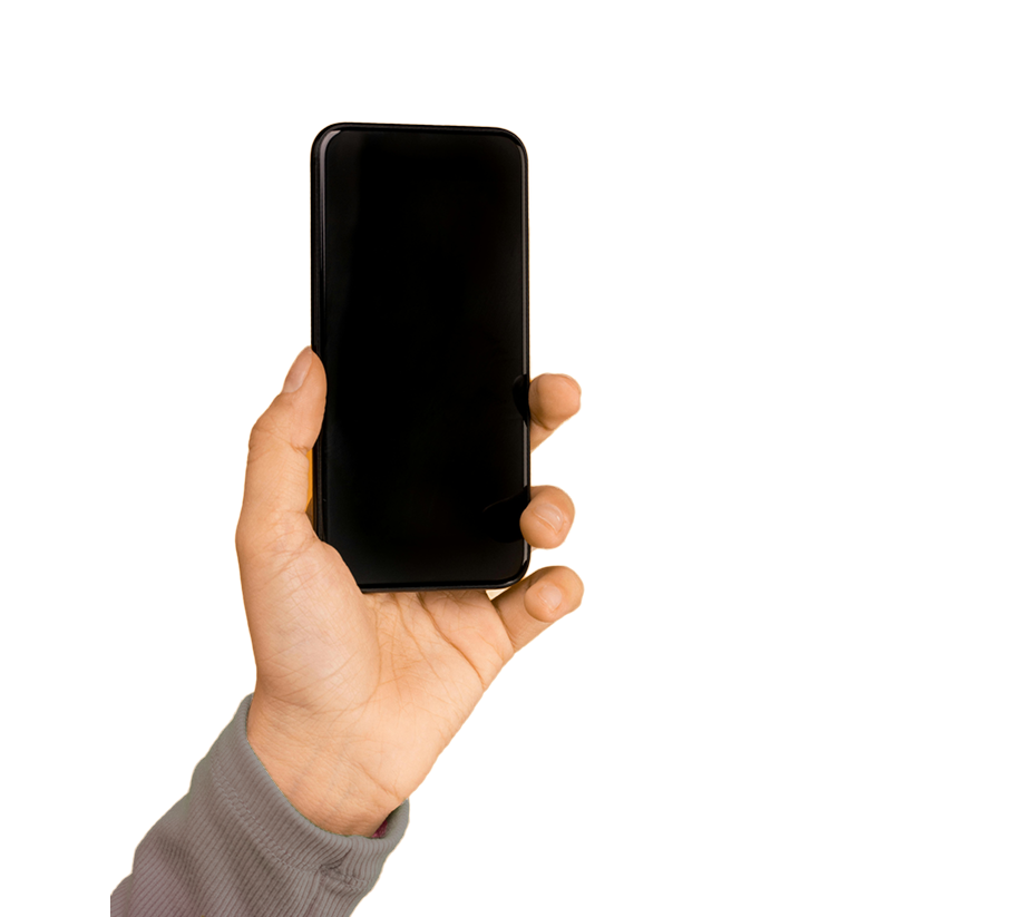 Hand holding a phone